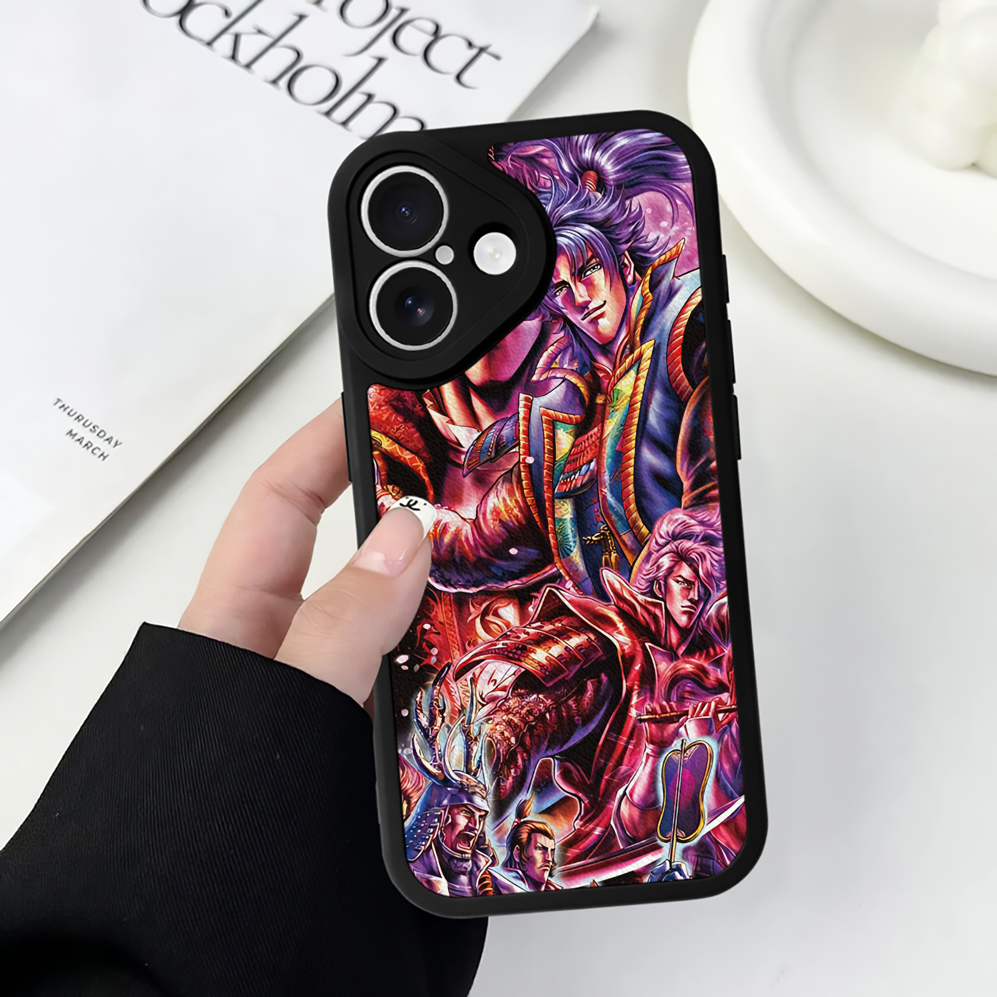 （画像用） 北斗の拳 Fist of the North Star 【iPhone 16シリーズ対応】シリコンスマホケース（レザー調） 材質：シリコン